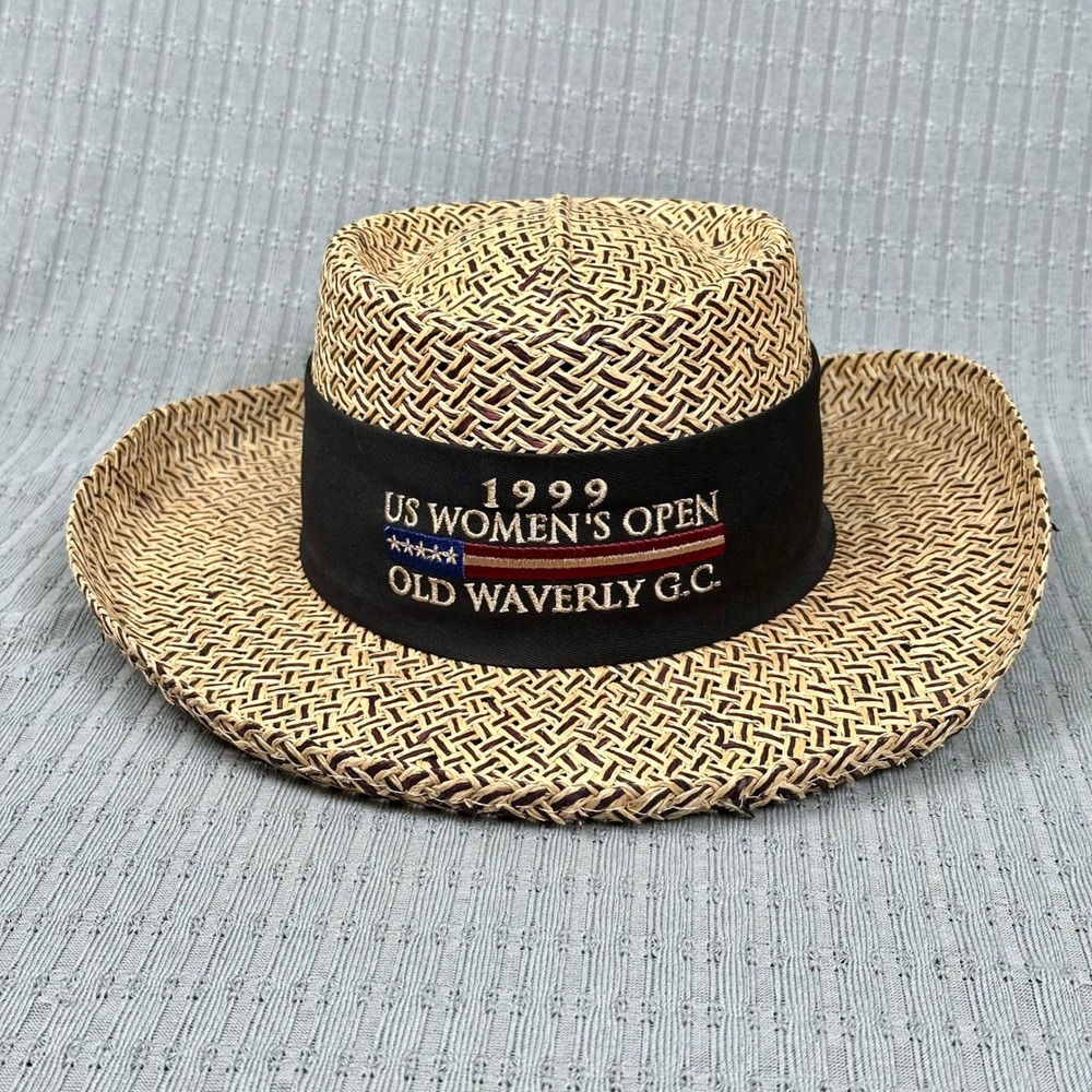 Vintage Imperial Headwear 1999 US Women's Open Golf Straw Fedora Hat One Size